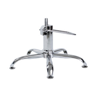 Conjunto 135 - Hidráulico 135mm com Base Pentapé Arqueada Cromada (Ø620mm) e Flange 14cm para Cadeira de Cabeleireiro