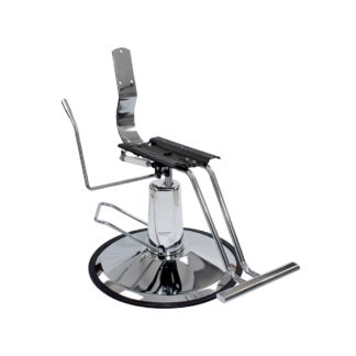 Conjunto M07 com Reclinagem 01 - (Alavanca) Hidráulico Strock com Base Redonda Ø680mm e Reclinagem: Lâmina curvada, Flange, Parapé, Mola a gás com Alavanca