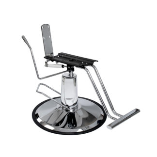 Conjunto M07 com Reclinagem 02 (Alavanca) - Hidráulico Strock com Base Redonda Ø600mm e Reclinagem: Lâmina Reta, Flange, Parapé, Mola a gás com Alavanca